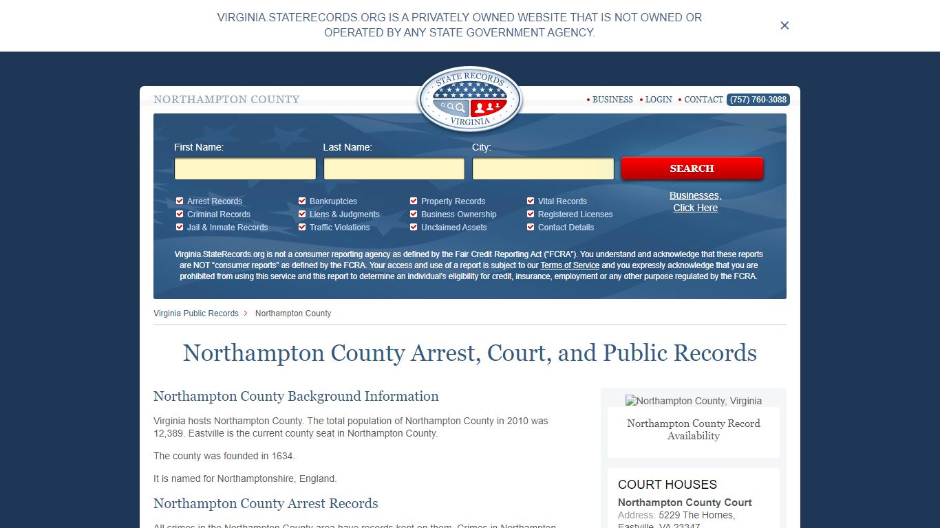 Northampton County Arrest, Court, and Public Records